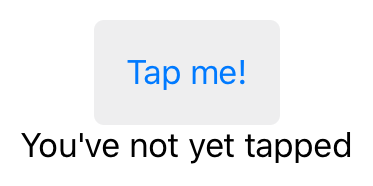 The example app in its launch state…